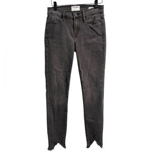 FRAME Le Skinny de Jeanne Crop Jeans Gray Step Hem Size 26